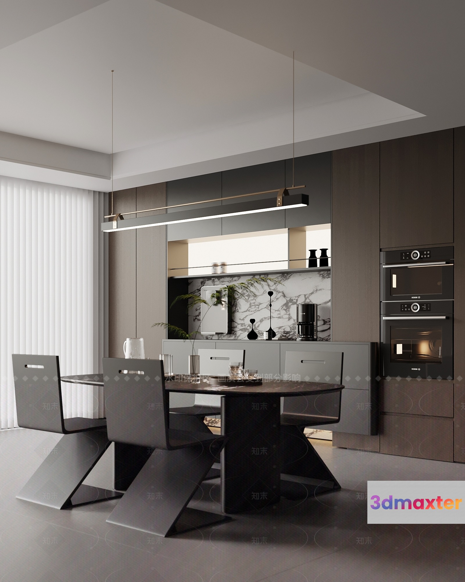 Modern Kitchen 3D Model - 19178 - VRAY Render