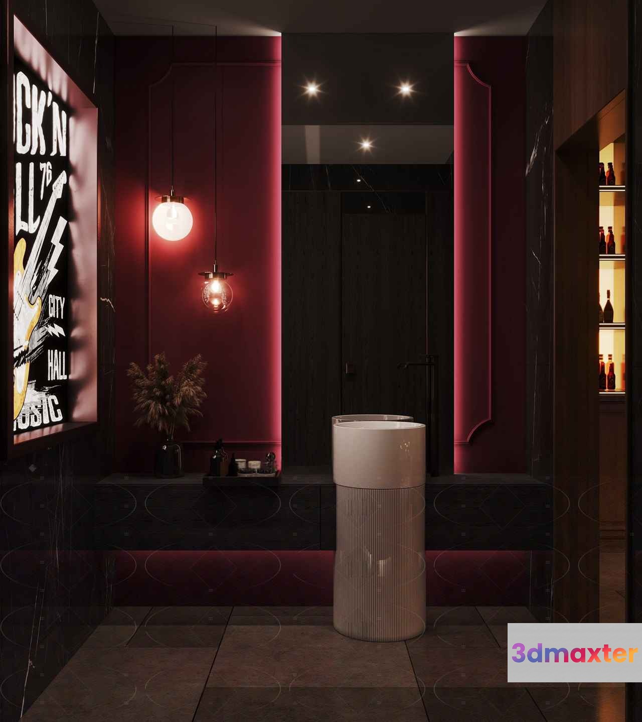 Modern Bar Sink 3D Model - 17451 - VRAY Render