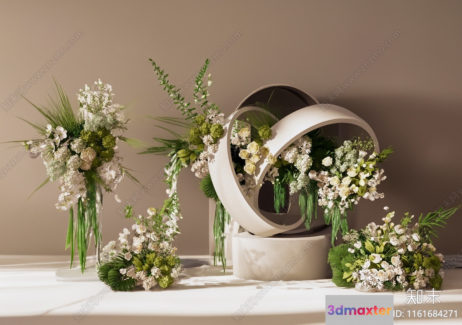 A Modern Floral Arrangement 3D Model - 20402 - VRAY Render