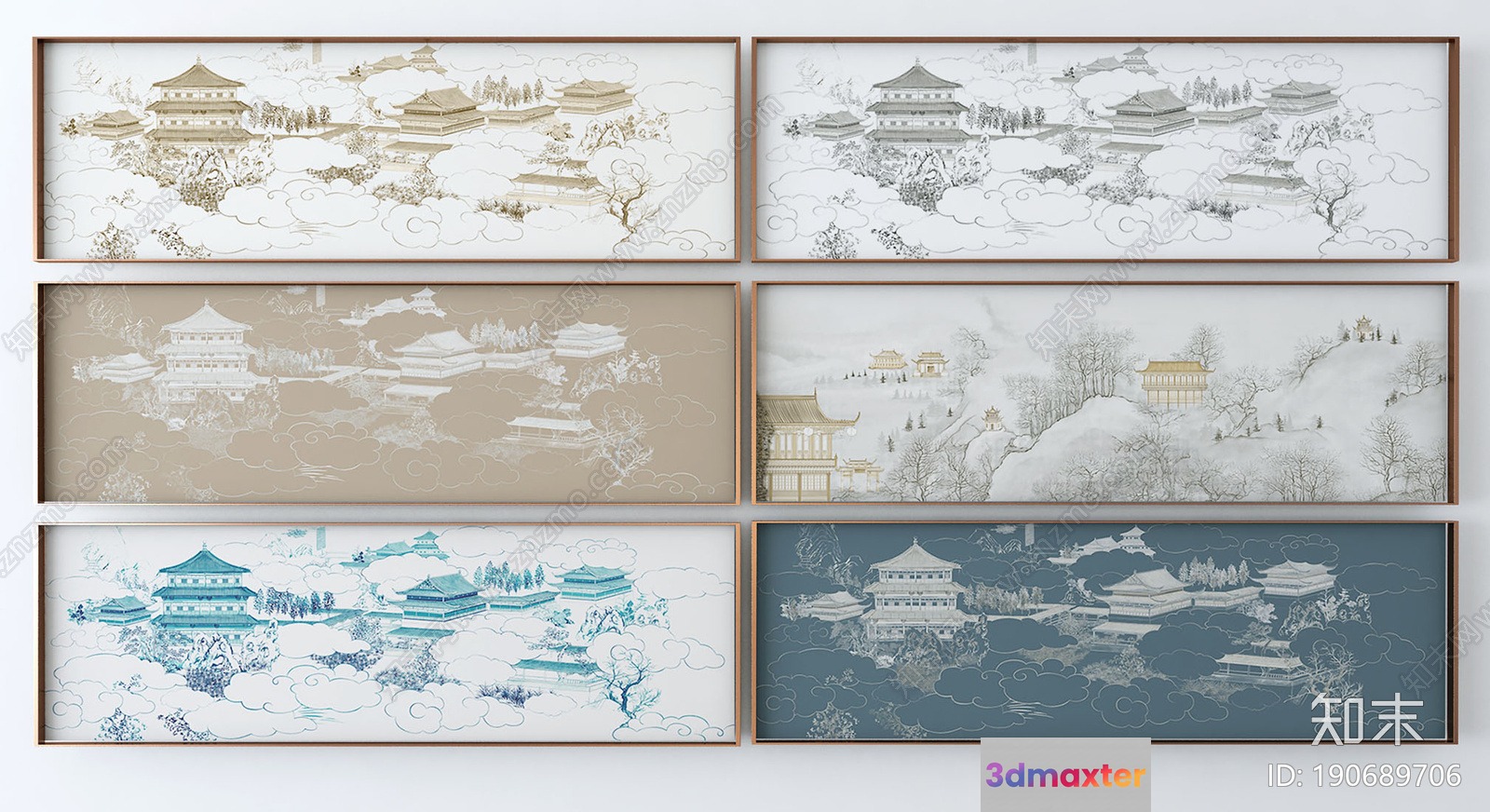 Traditional Chinese Art 3D Model - 2040 - VRAY Render