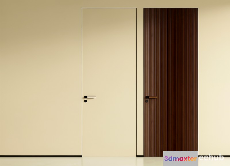 Modern Interior Doors 3D Model - 19340 - VRAY Render