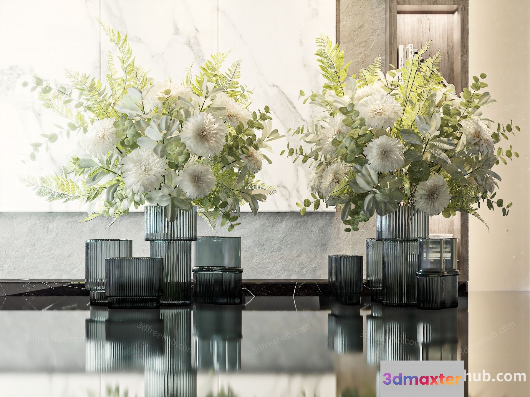 A Modern Home Decor Scene 3D Model - 22398 - VRAY Render