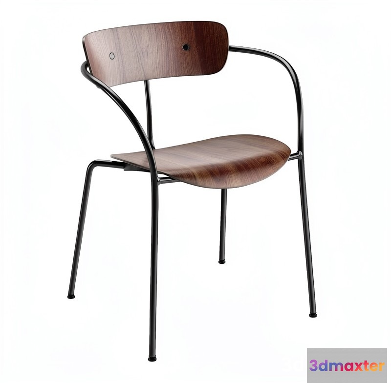 Wooden And Metal Chair 3D Model - 21153 - VRAY Render