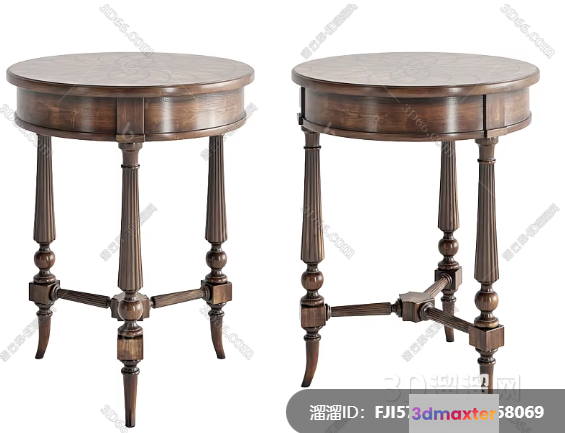 Wooden End Tables 3D Model - 17270 - VRAY Render