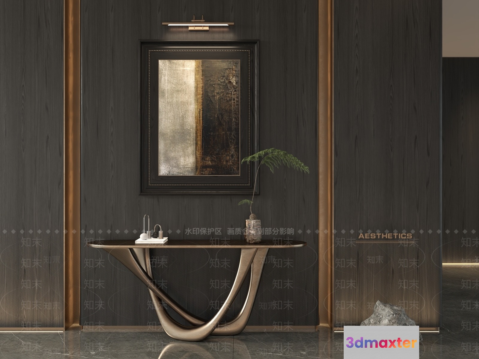 Modern Console Table 3D Model - 10156 - VRAY Render