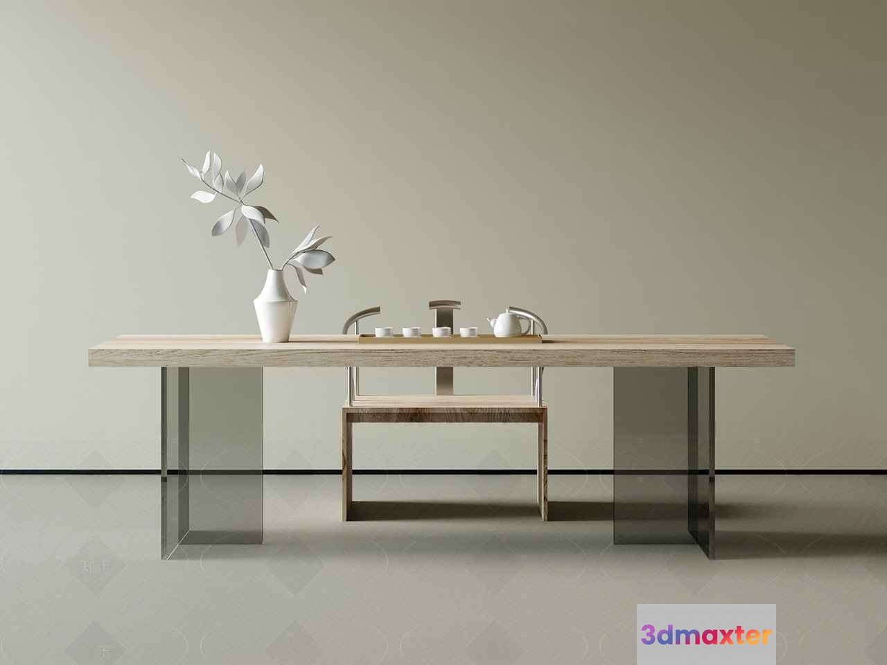 Minimalist Dining Table 3D Model - 5878 - CORONA Render
