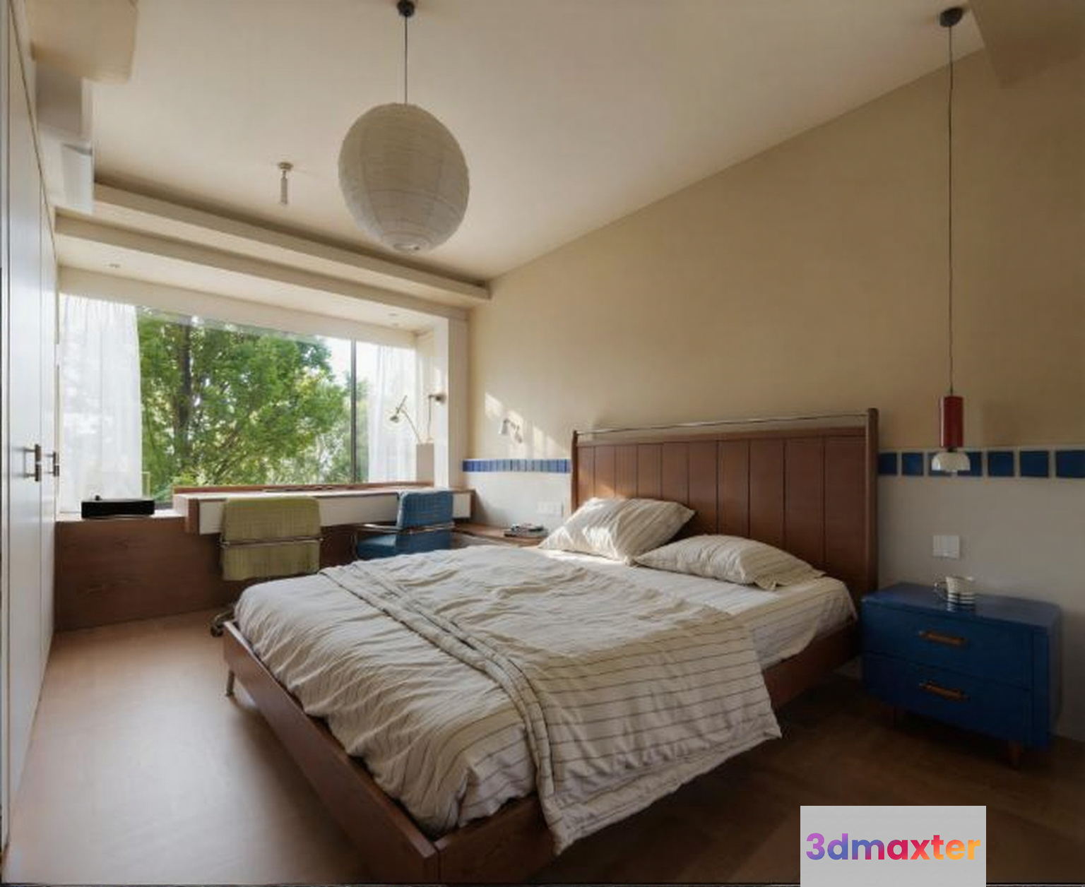 Cozy Bedroom 3D Model - 3959 - CORONA Render