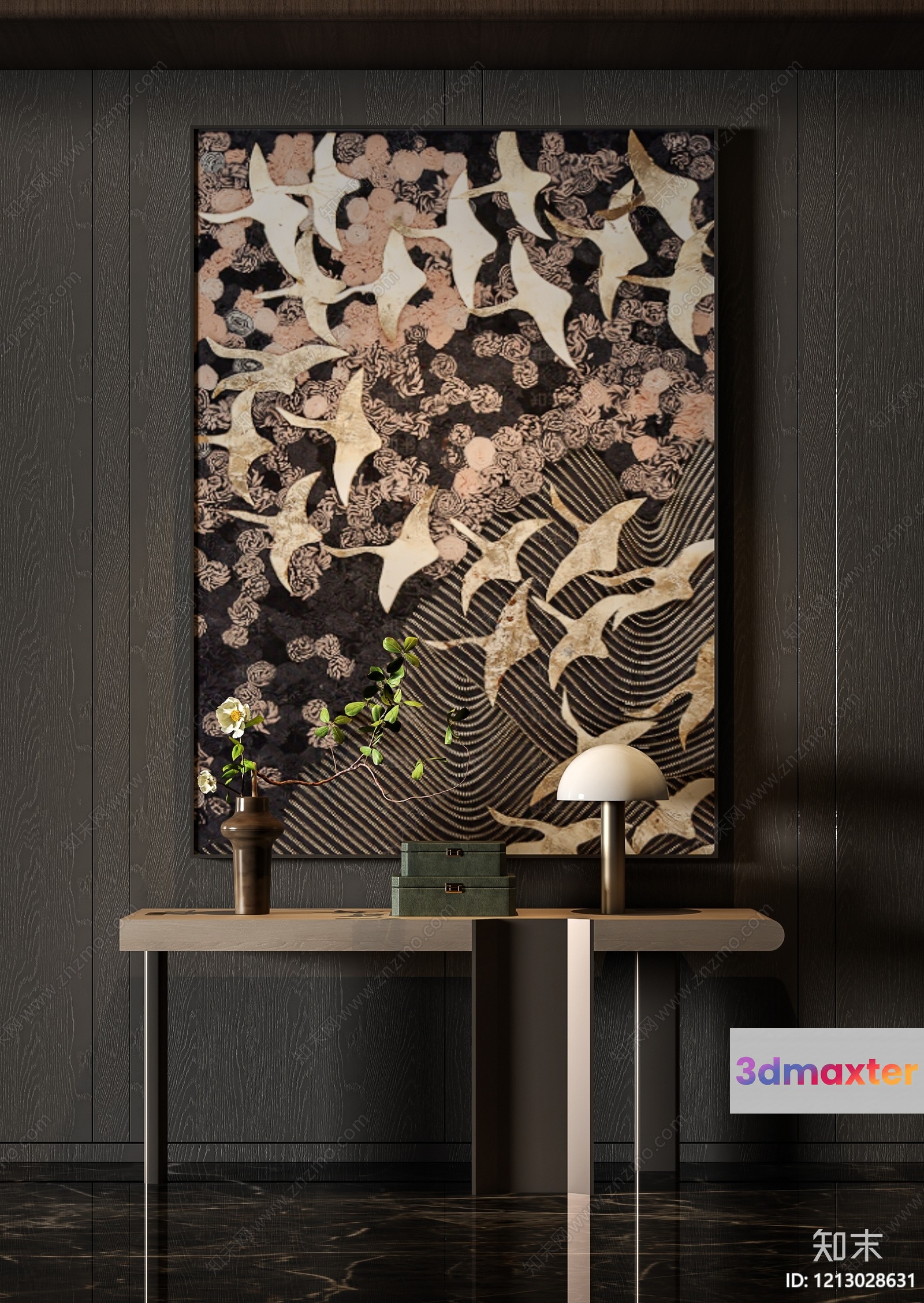 Modern Abstract Art 3D Model - 4720 - VRAY Render