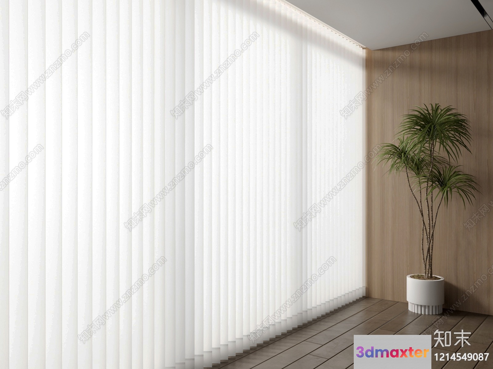 A Modern Room With White Blinds 3D Model - 23162 - VRAY Render