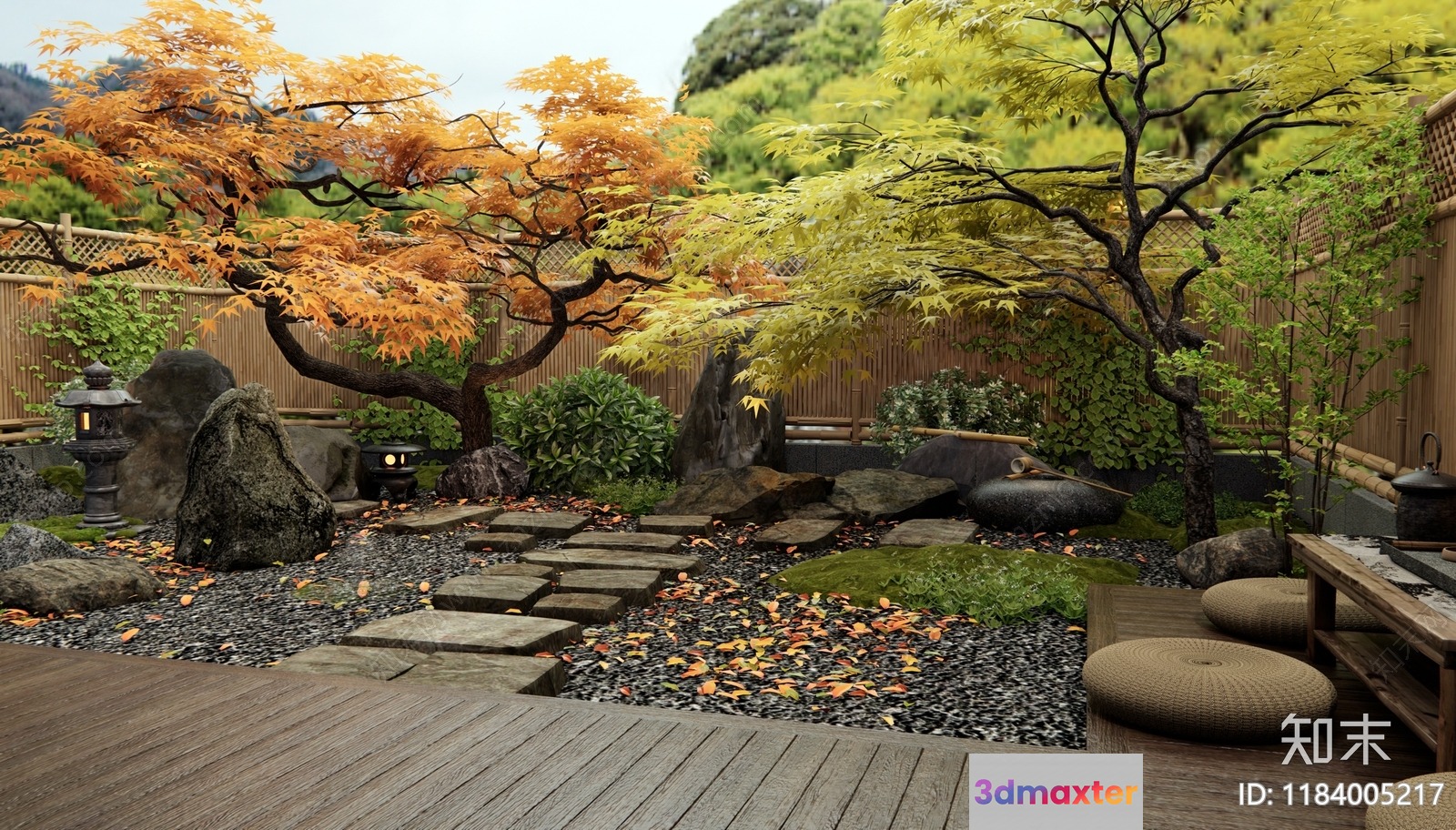 A Japanese Garden 3D Model - 6127 - VRAY Render