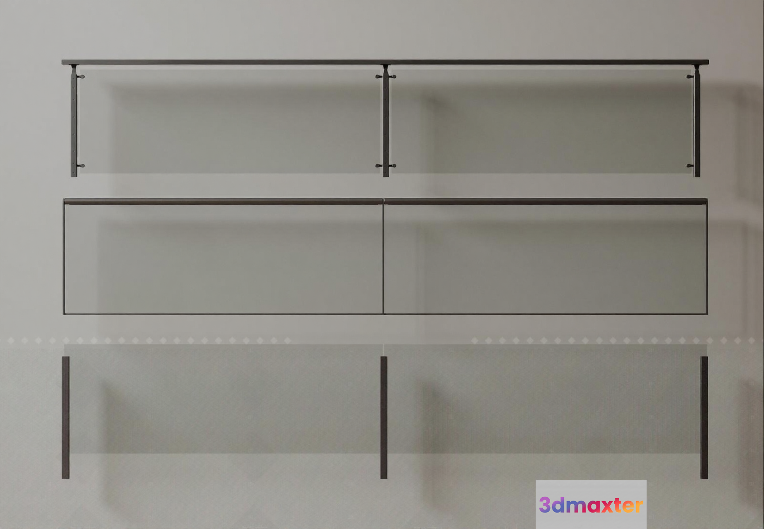 A Modern Shelving Unit 3D Model - 14120 - VRAY Render