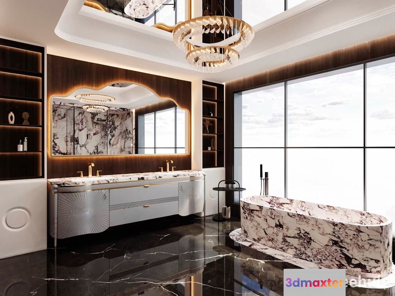 A Luxurious Bathroom 3D Model - 19959 - VRAY Render