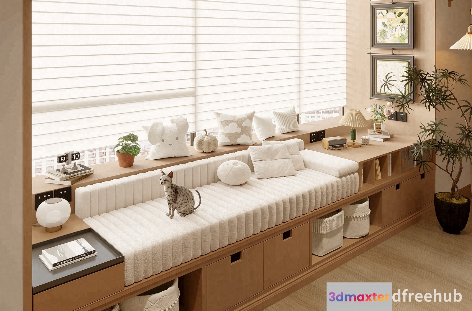 Modern Living Room 3D Model - 22886 - VRAY Render
