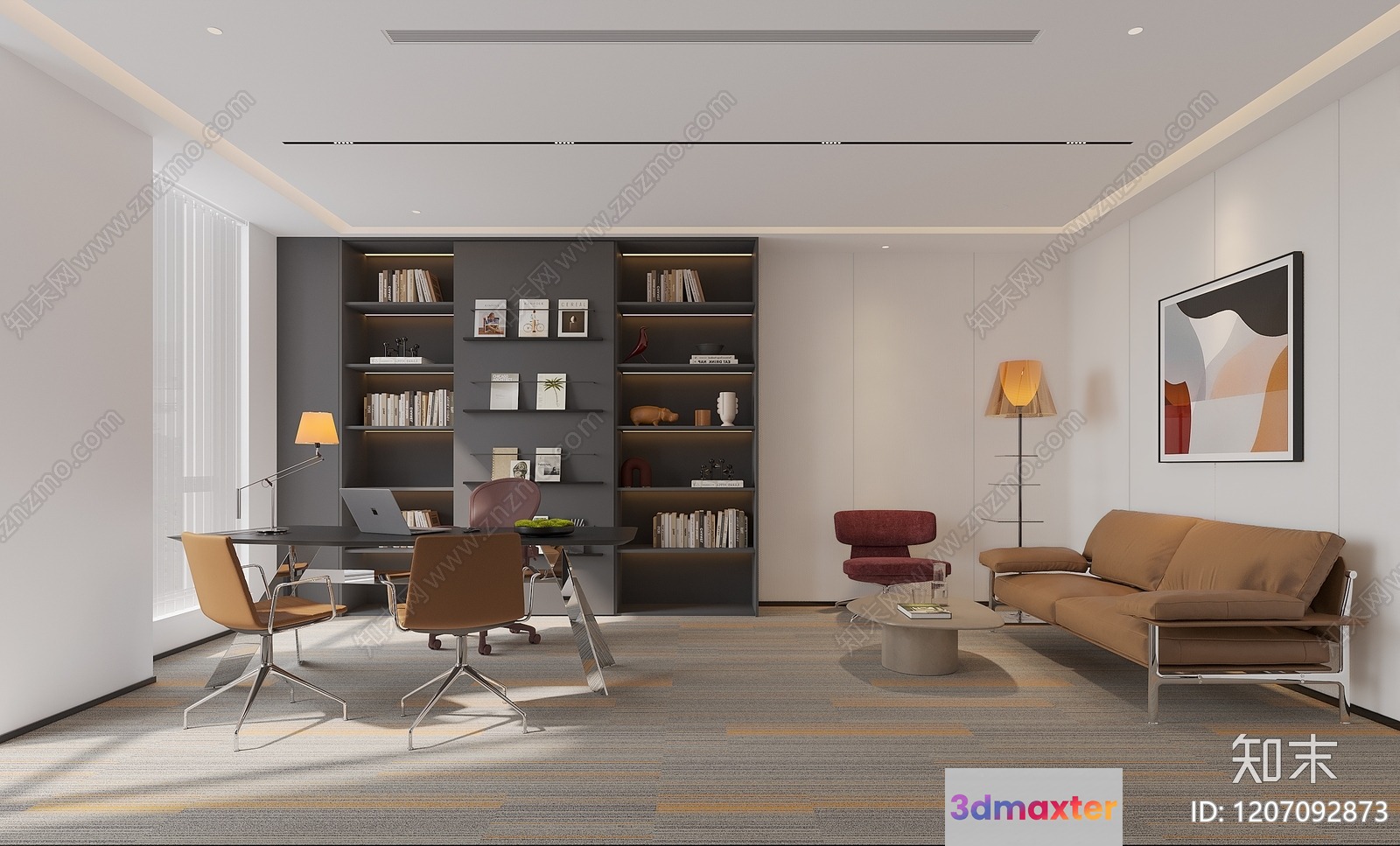 Modern Office Space 3D Model - 11578 - VRAY Render