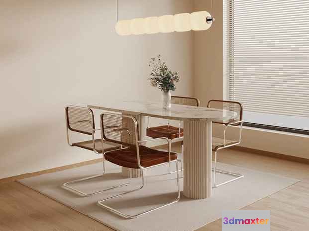 Modern Dining Table 3D Model - 21701 - VRAY Render