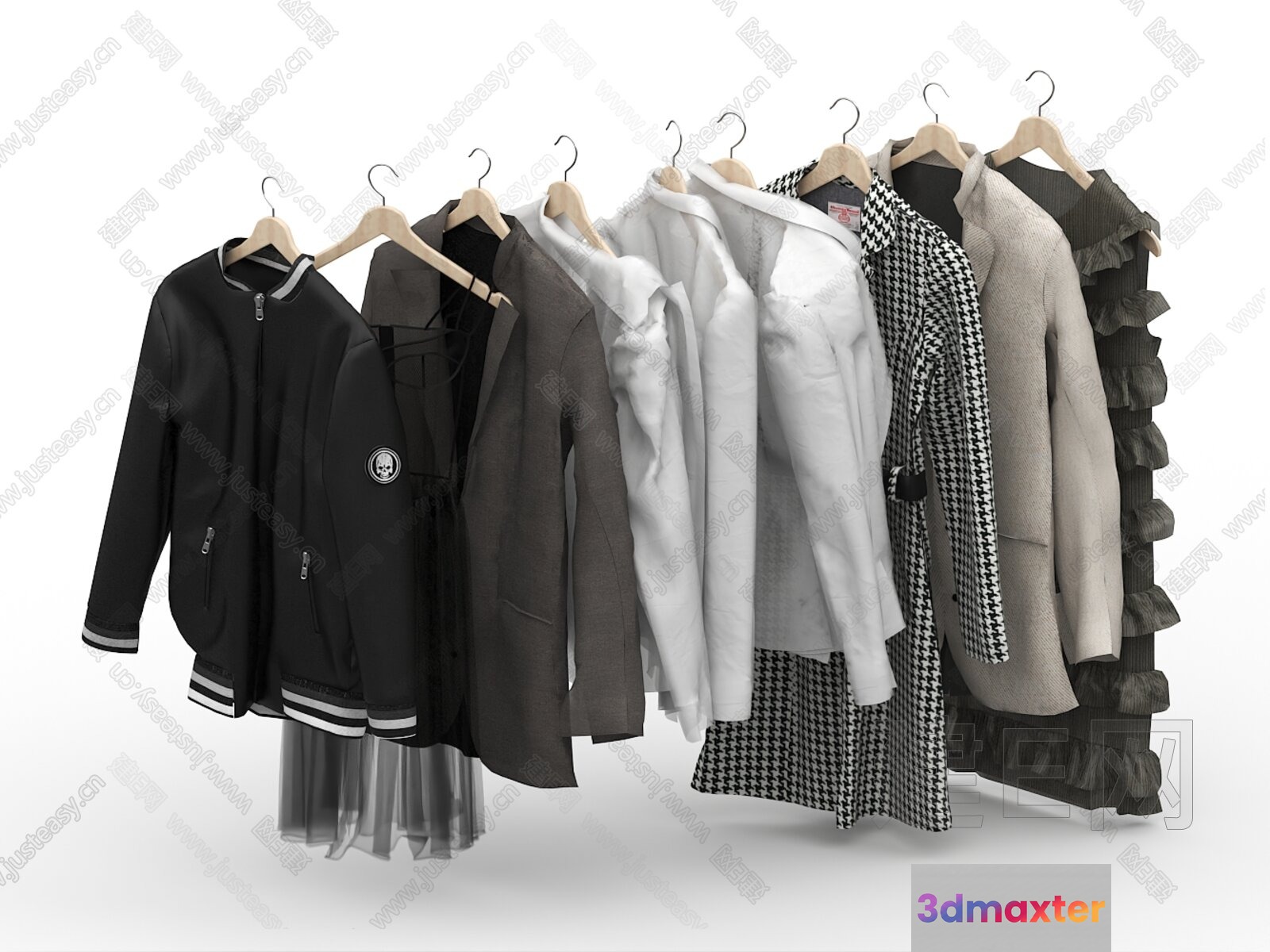 A Collection Of Clothes 3D Model - 20725 - VRAY Render