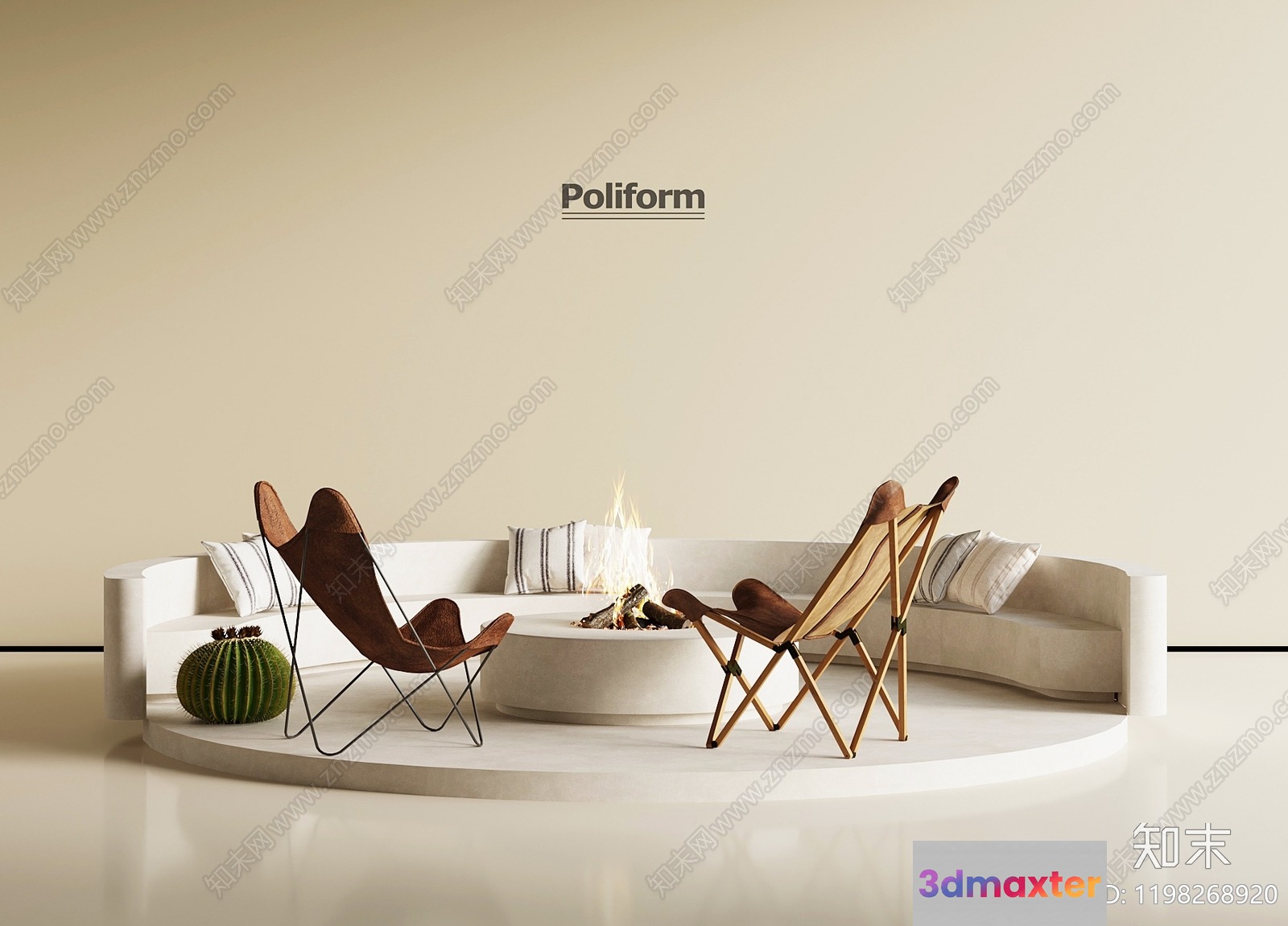 Modern Living Room 3D Model - 15657 - VRAY Render