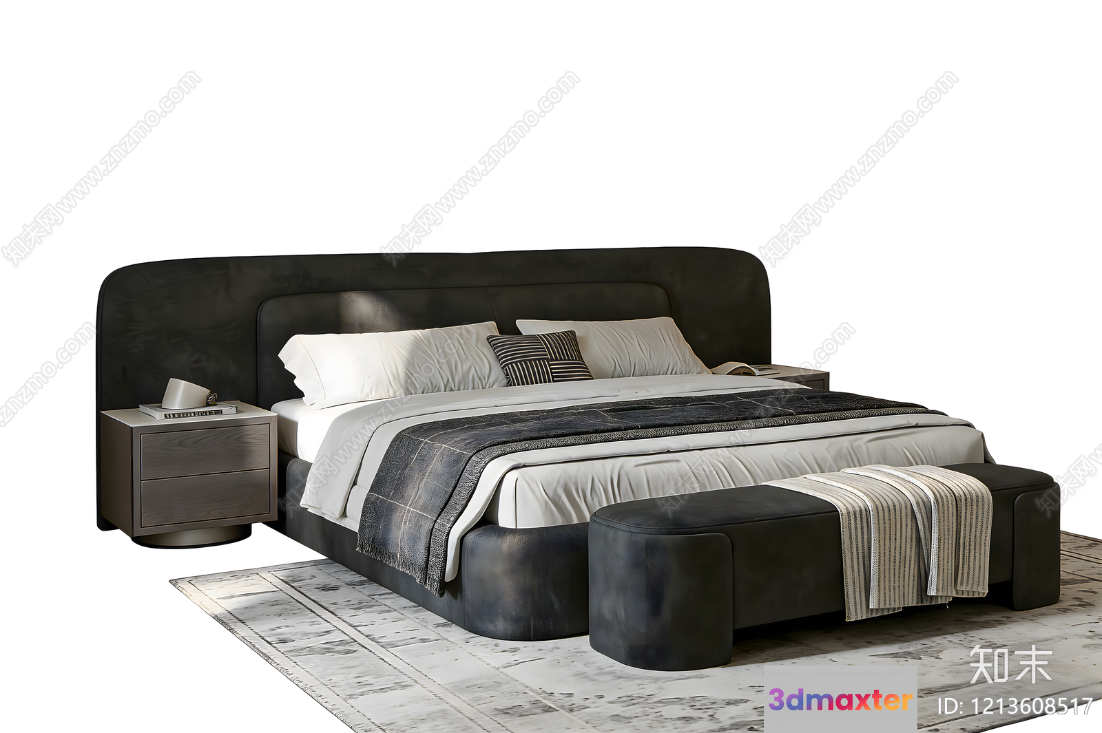 Cozy Modern Bedroom 3D Model - 22095 - VRAY Render