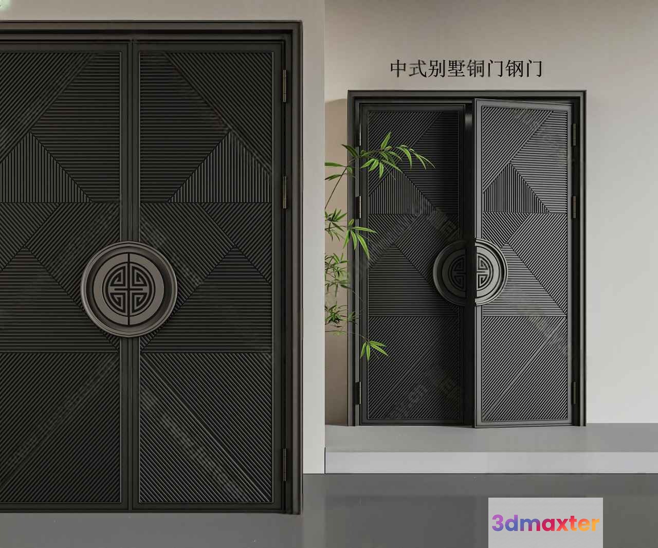 Traditional Chinese Doors 3D Model - 11428 - VRAY Render