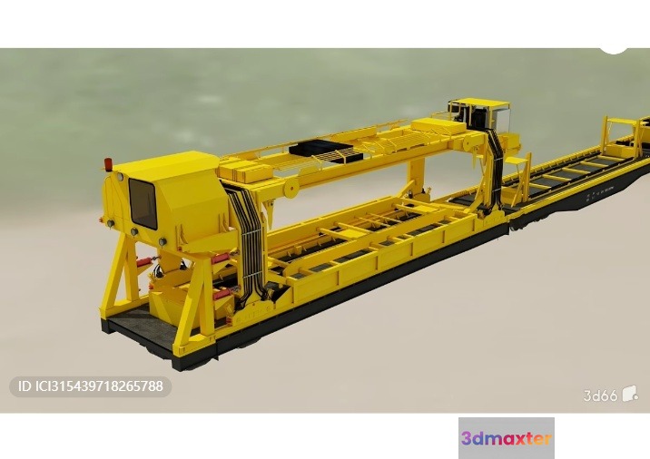 Yellow Metal Machine 3D Model - 7123 - VRAY Render