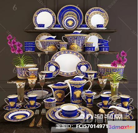 Fine China 3D Model - 799 - VRAY Render