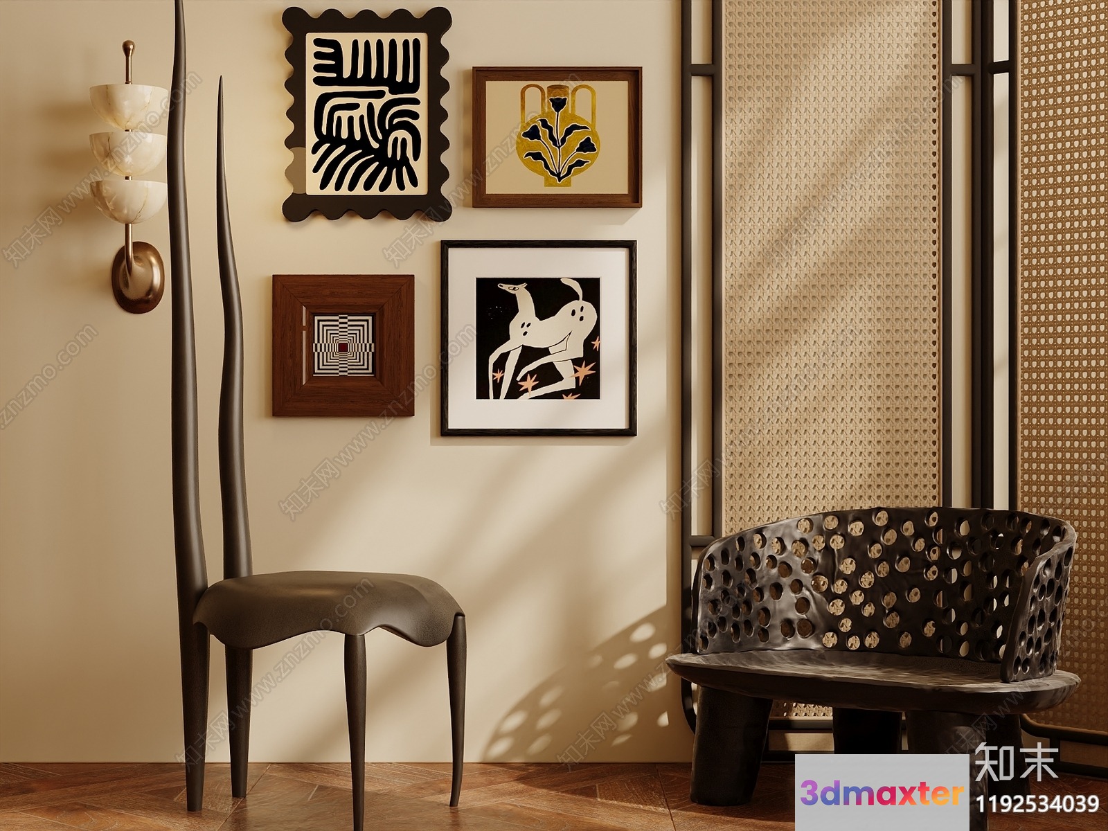 Modern Living Room 3D Model - 19028 - CORONA Render