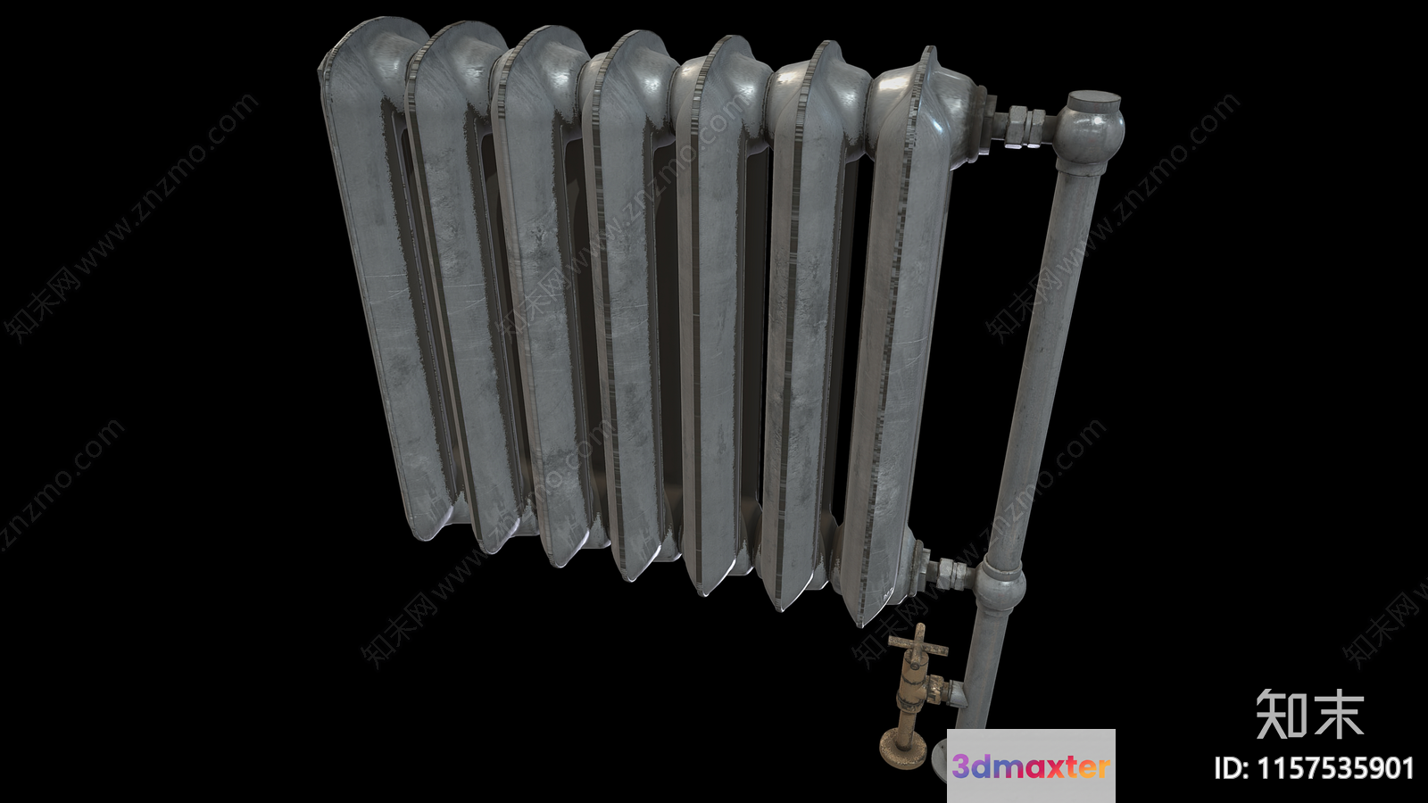 A Radiator With Pipes 3D Model - 21061 - VRAY Render