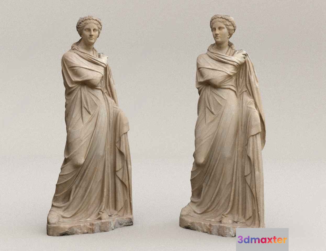 Ancient Greek Statues 3D Model - 2729 - VRAY Render