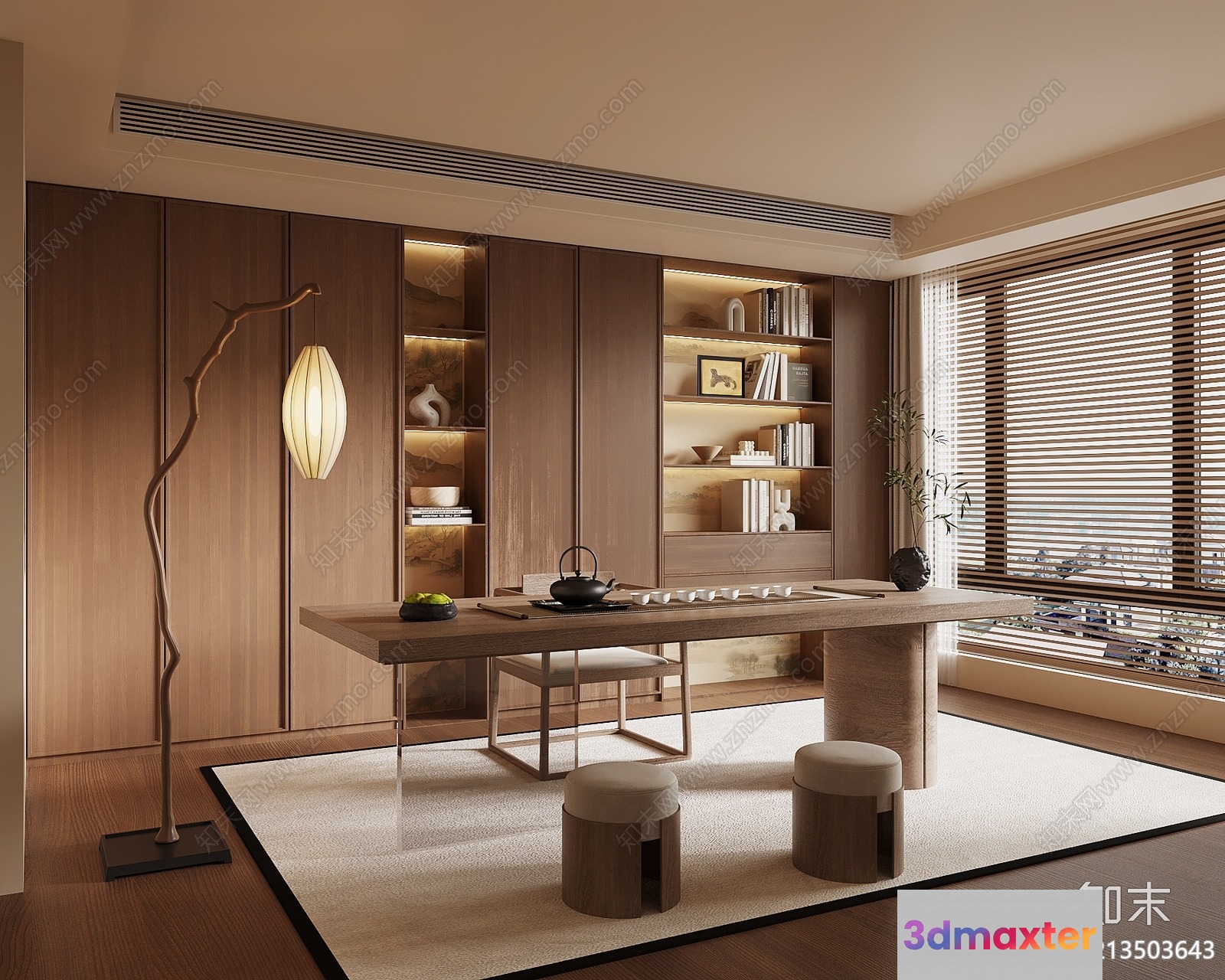 A Modern Japanese-Inspired Room 3D Model - 21679 - VRAY Render