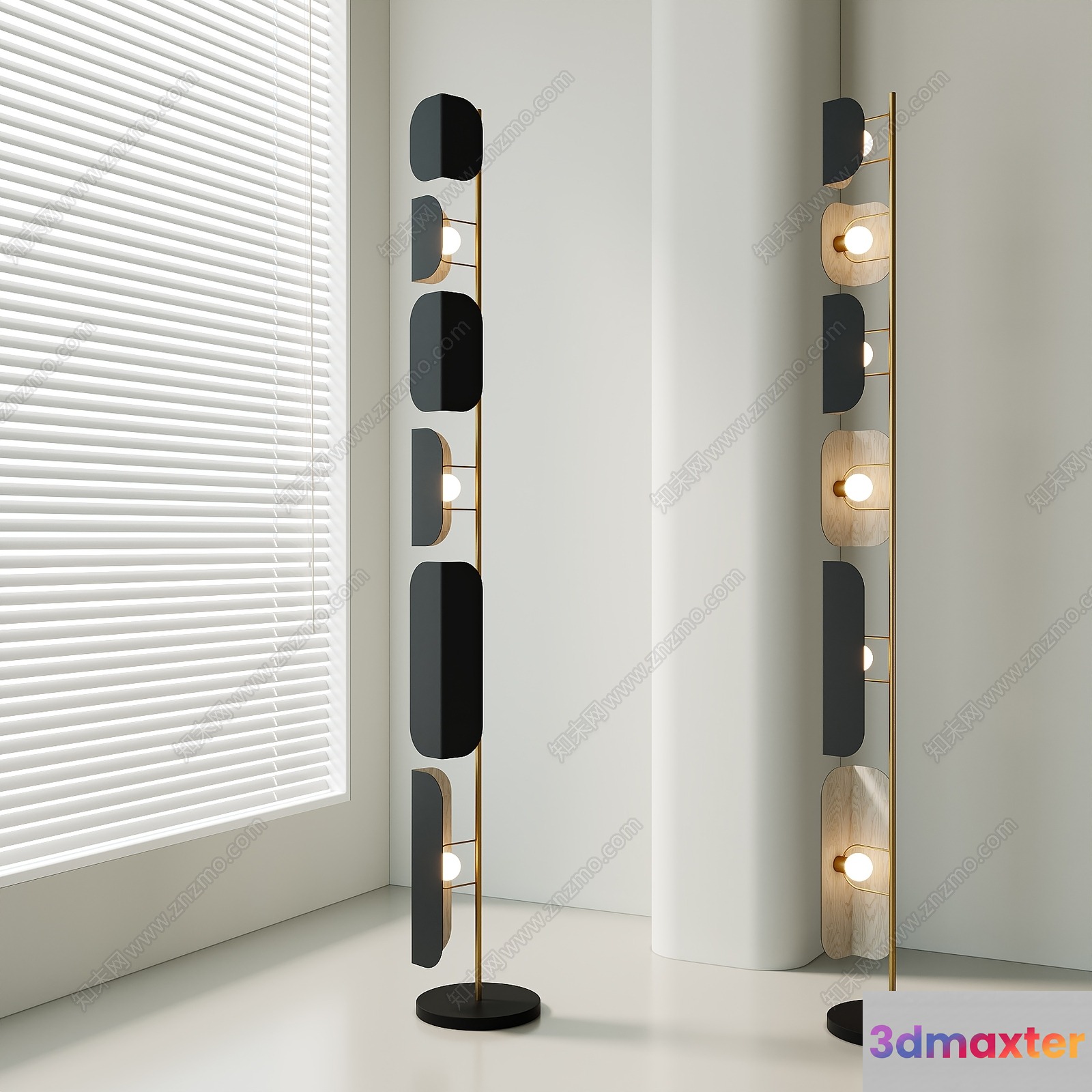 Modern Floor Lamp 3D Model - 15348 - VRAY Render