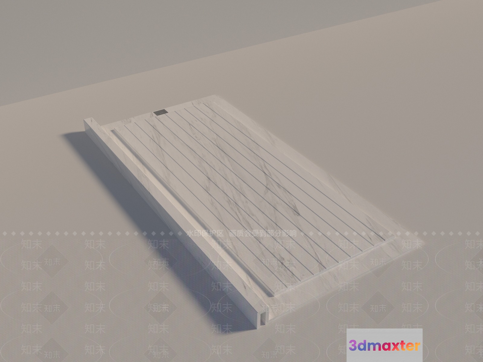Simple White Door 3D Model - 3490 - VRAY Render