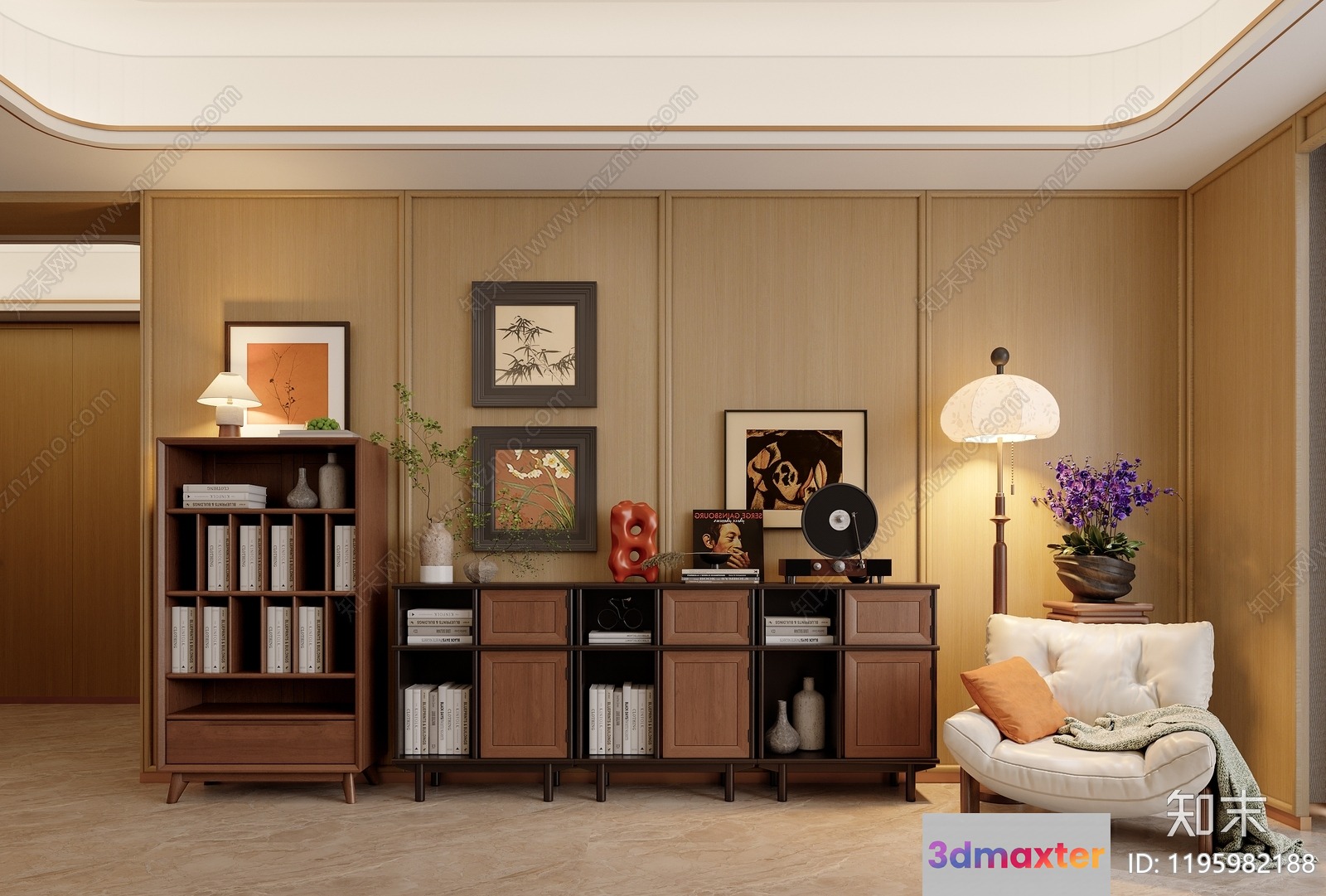 Modern Living Room 3D Model - 15044 - CORONA Render