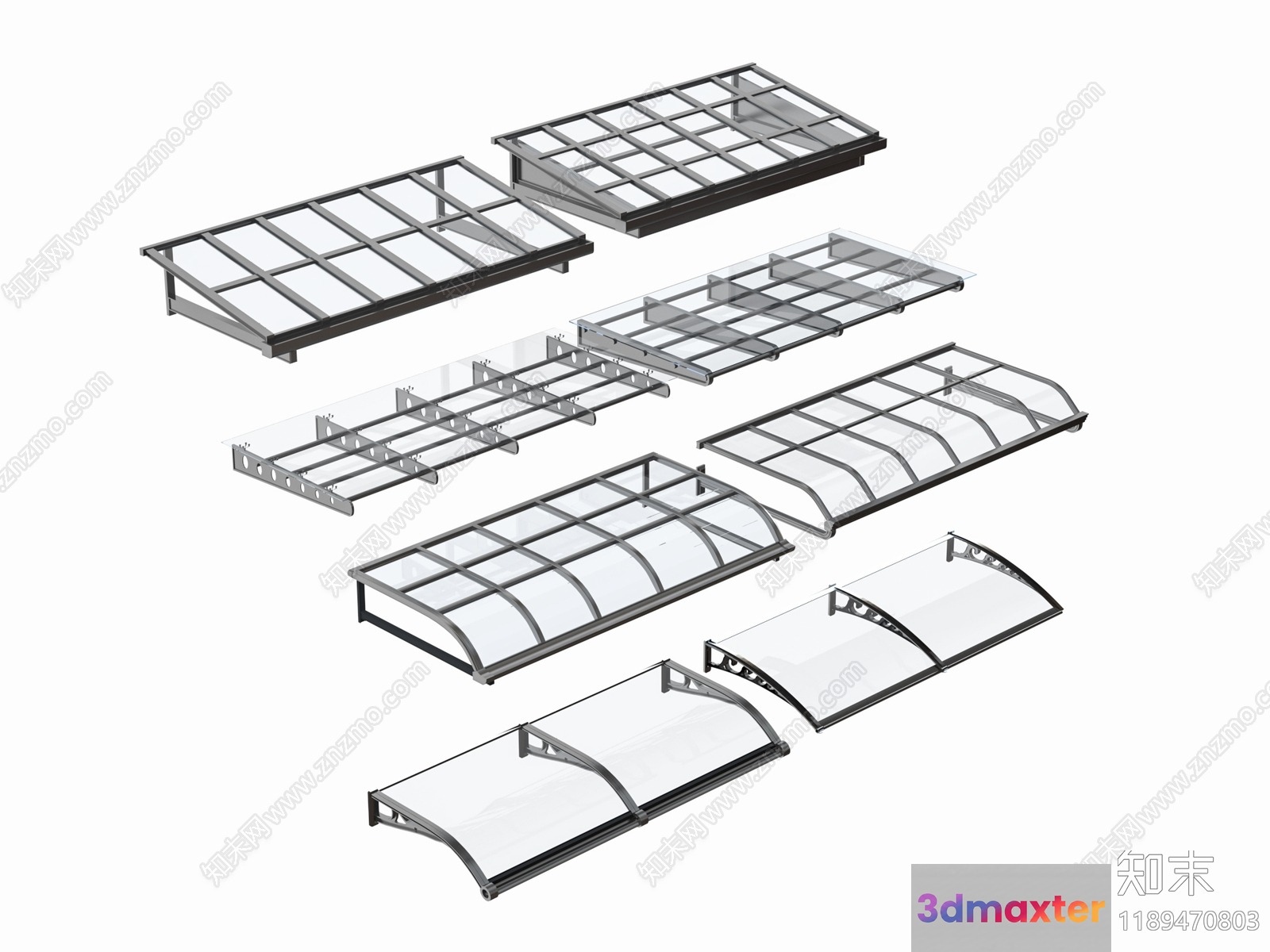 Metal Roof Structures 3D Model - 12492 - VRAY Render