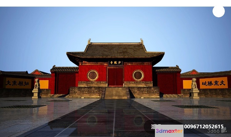 Traditional Chinese Temple 3D Model - 8473 - VRAY Render