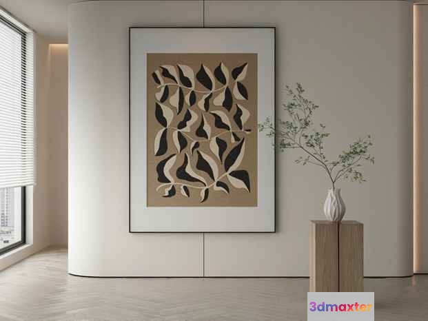 Modern Abstract Art Piece 3D Model - 12982 - VRAY Render
