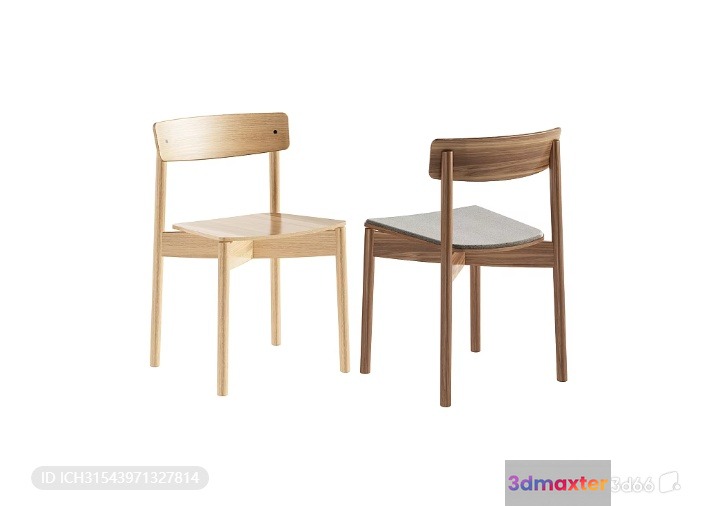 Two Wooden Chairs 3D Model - 4552 - VRAY Render