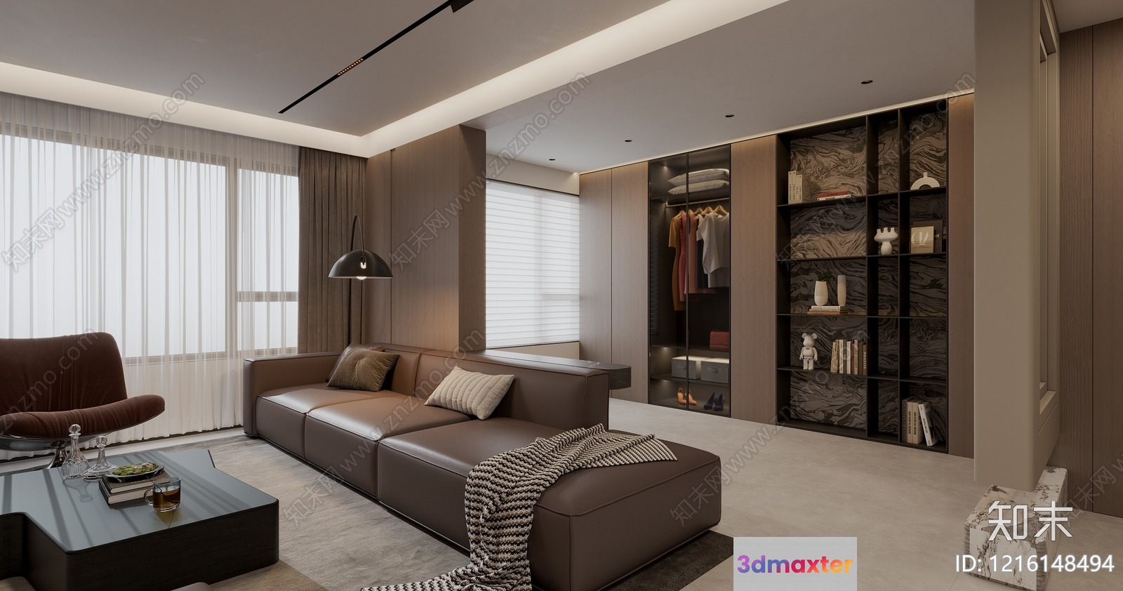 Modern Living Room 3D Model - 15270 - VRAY Render