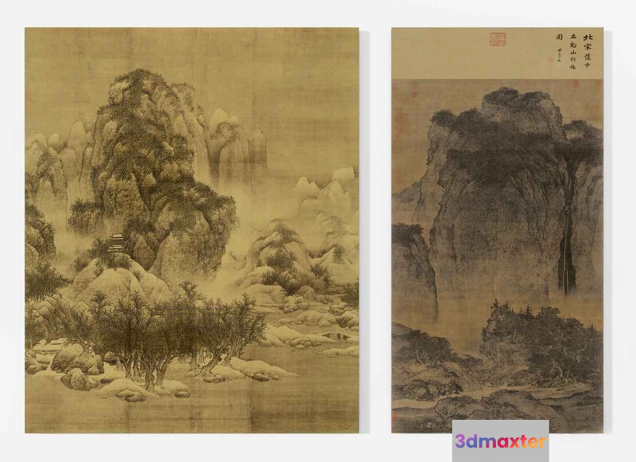 A Traditional Chinese Painting 3D Model - 12130 - VRAY Render