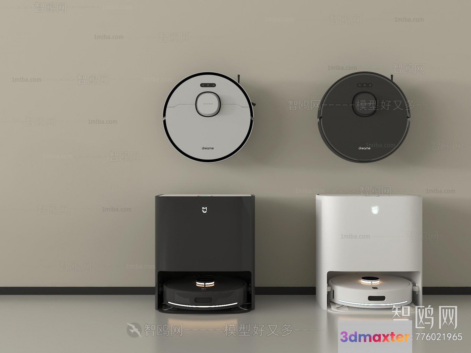 Modern Robot Vacuum Cleaners 3D Model - 12214 - VRAY Render
