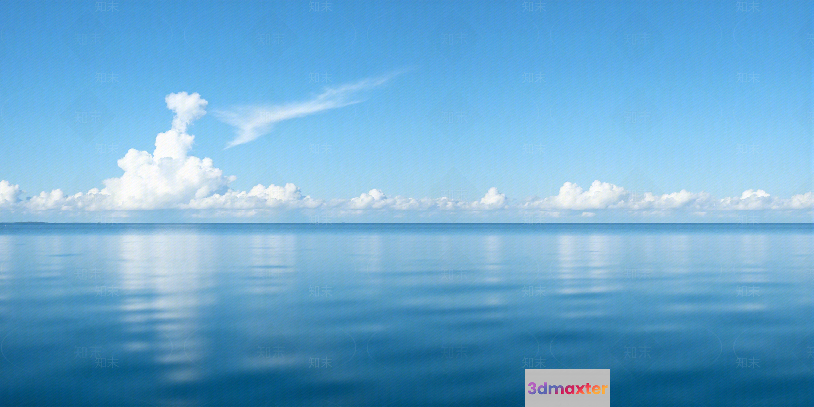 Blue Calm Ocean 3D Model - 6294 - VRAY Render