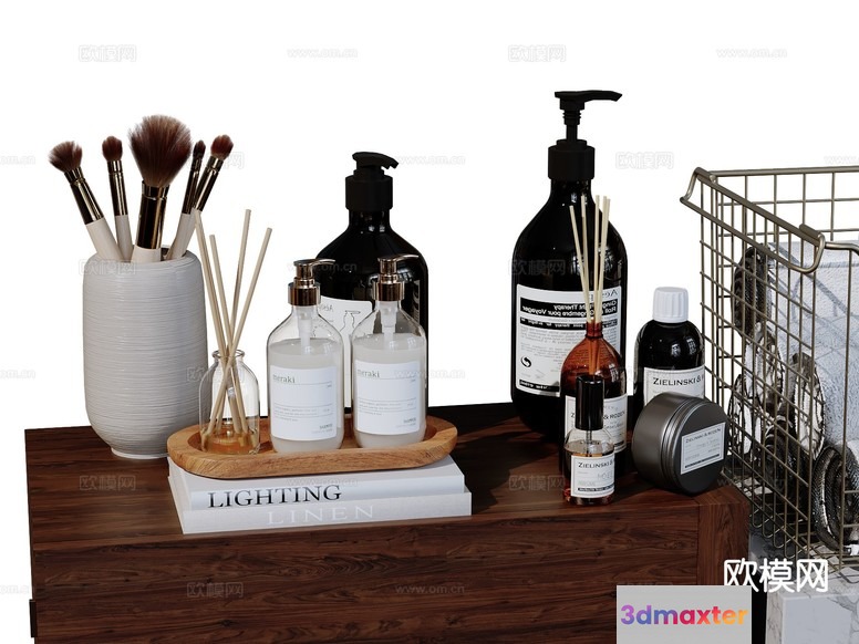 Modern Bathroom Decor 3D Model - 13172 - CORONA Render