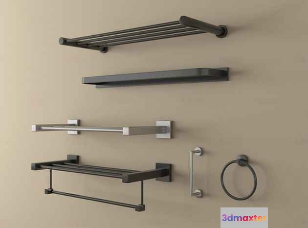 Modern Bathroom Fixtures 3D Model - 4882 - VRAY Render