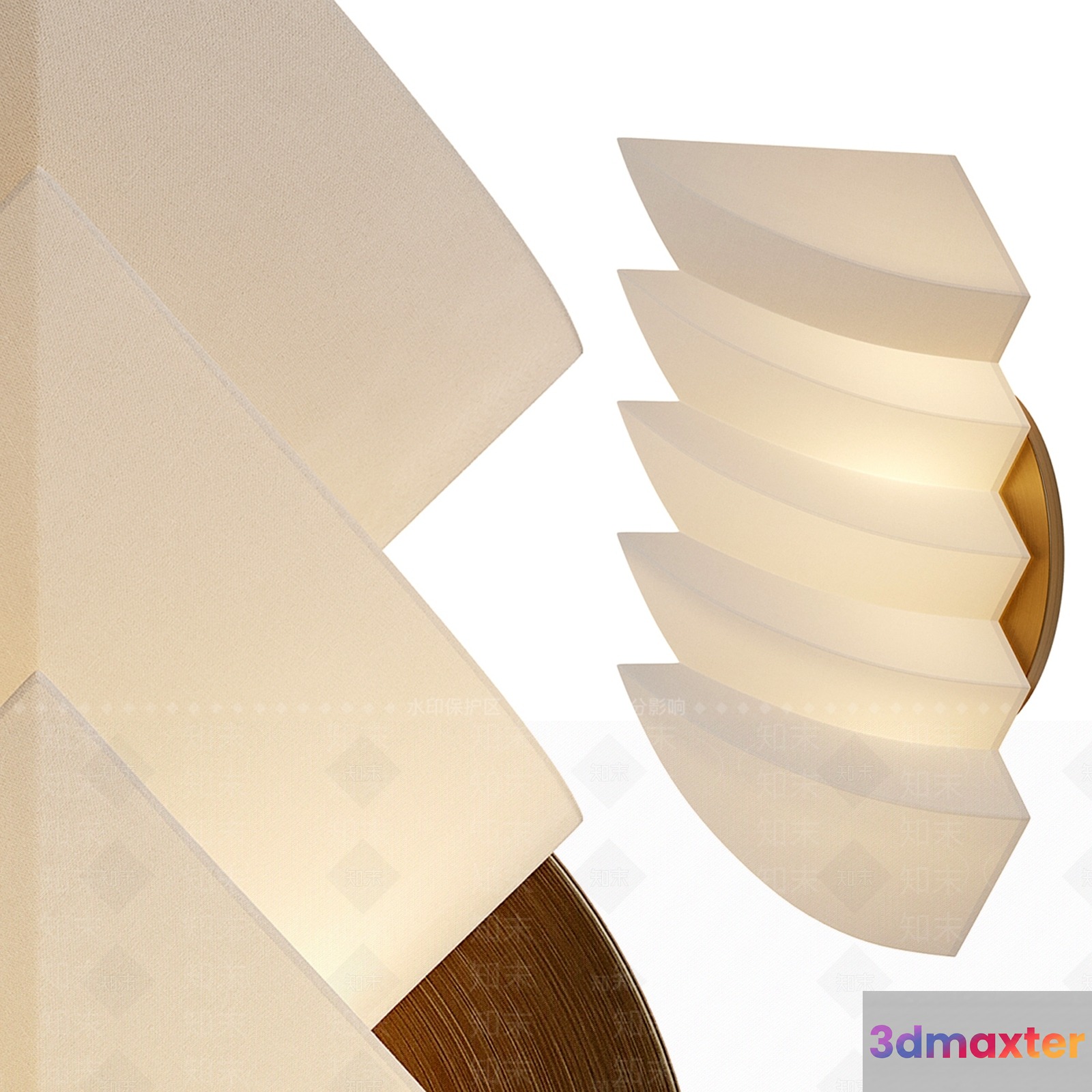 Gold Light Fixture 3D Model - 16597 - VRAY Render