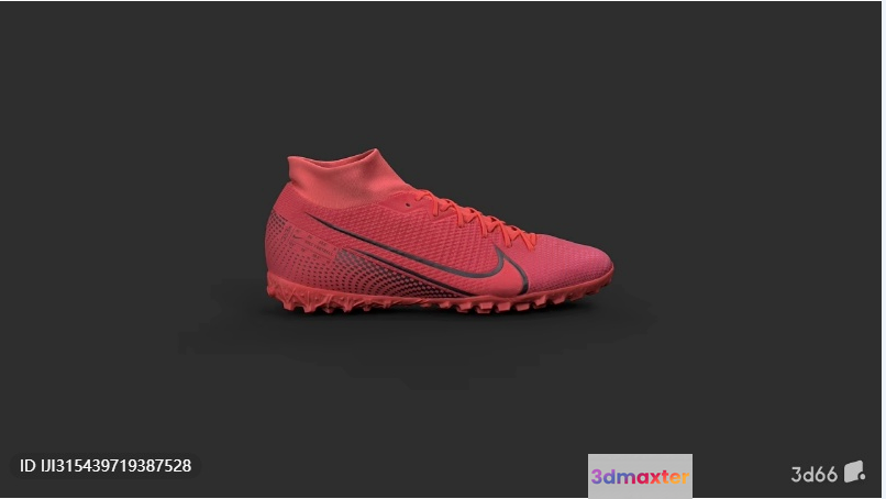 A Pink Nike Shoe 3D Model - 328 - VRAY Render