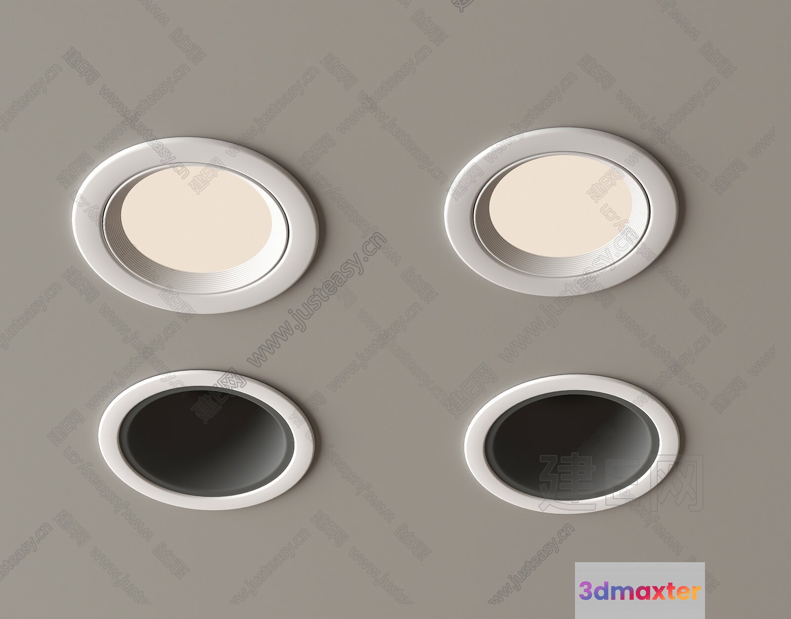 Modern Recessed Lighting Fixtures 3D Model - 7262 - VRAY Render