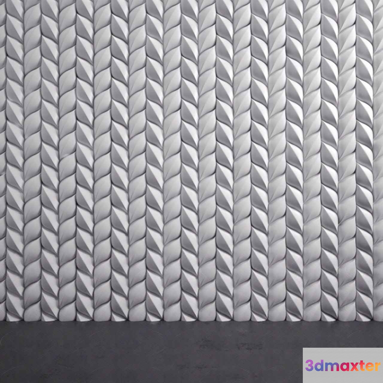 Gray Rope-Like Wall 3D Model - 1805 - VRAY Render