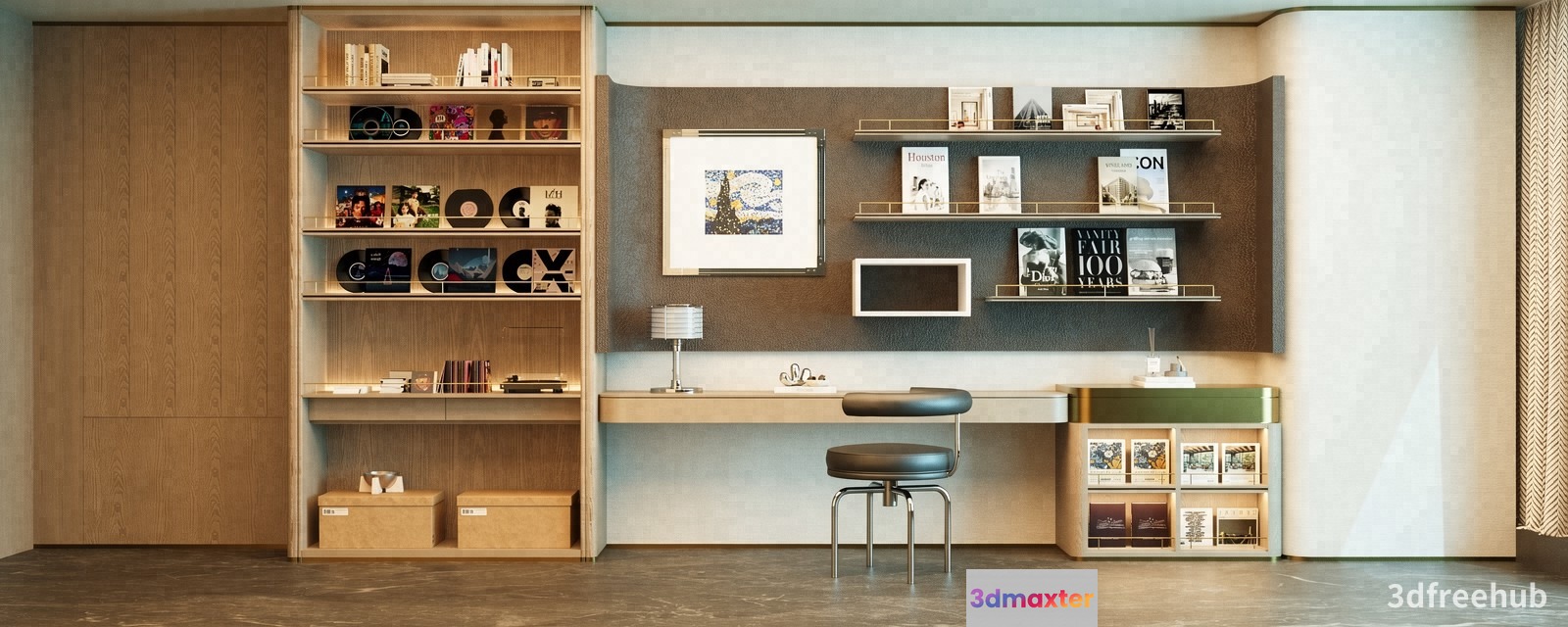 Modern Minimalist Office Space 3D Model - 21493 - VRAY Render
