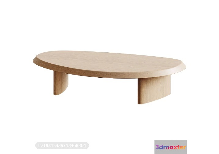 Wooden Coffee Table 3D Model - 711 - VRAY Render