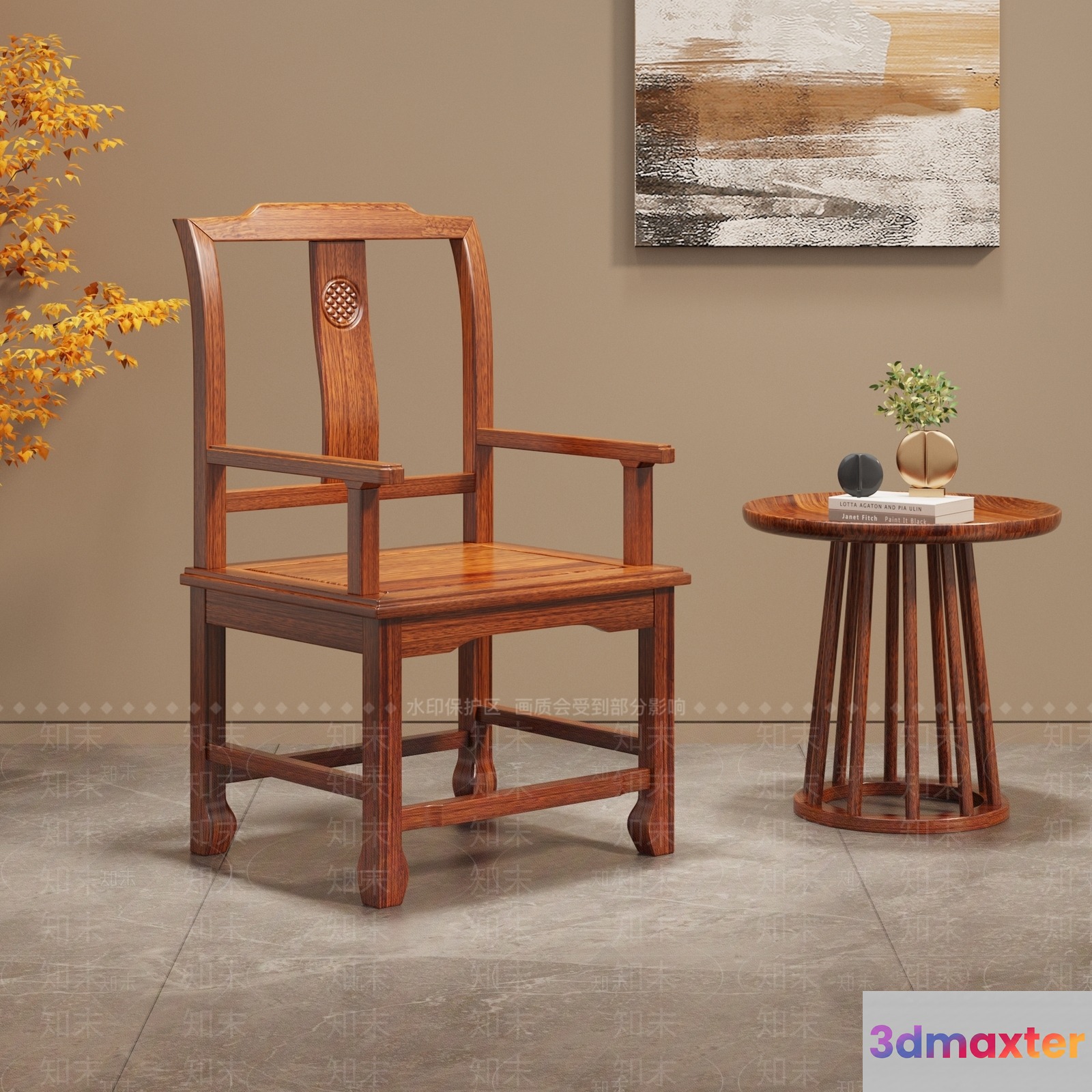 Wooden Chair 3D Model - 16702 - VRAY Render