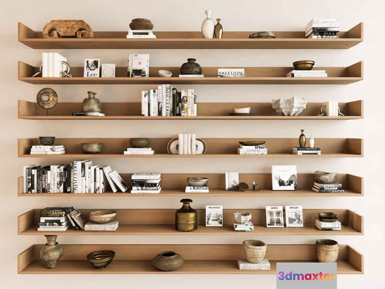 Modern Floating Shelves 3D Model - 15700 - VRAY Render